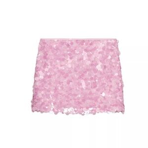 Zara Light Pink Sequin Mini Skirt